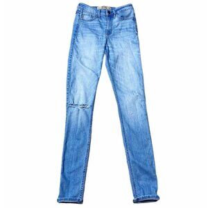 Hollister Jeans Womens/Juniors Size 3L Distressed High Rise Super Skinny